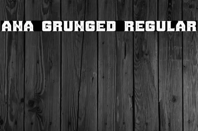 Ana Grunged Regular Font examples