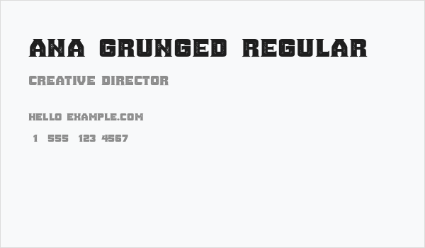 Ana Grunged Regular Business Card