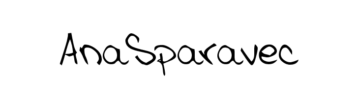 AnaSparavec Font