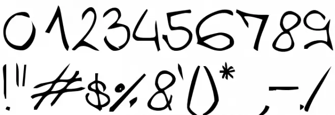 AnaSparavec Font OTHER CHARS