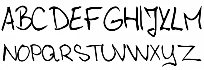 AnaSparavec Schriftart Groß