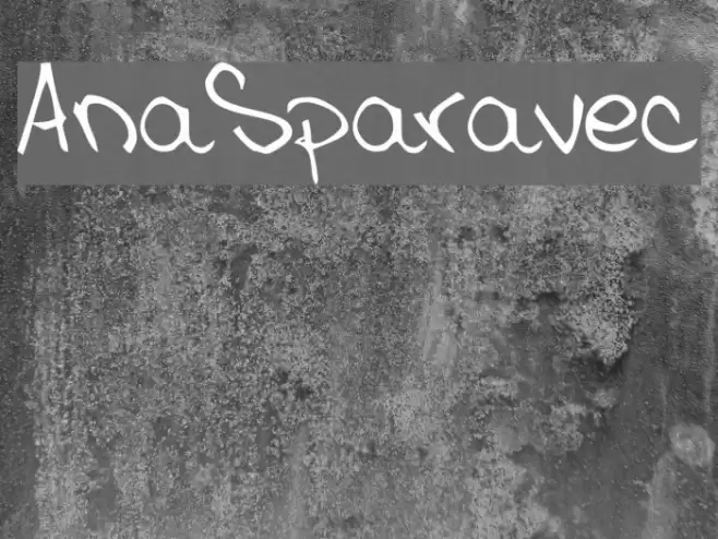 AnaSparavec Font examples