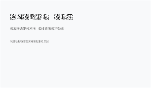Anabel Alt Business Card