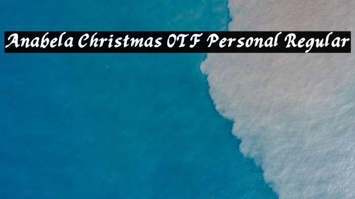 Anabela Christmas OTF Personal Regular Example 3