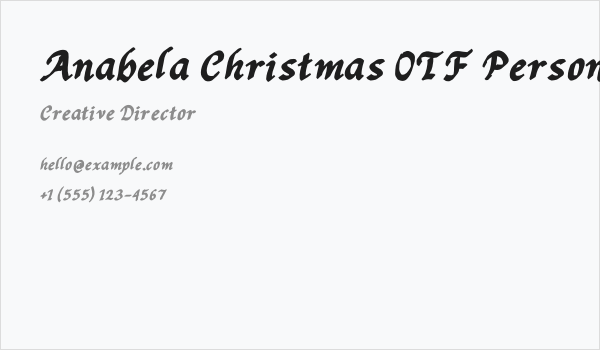 Anabela Christmas OTF Personal Regular Business Card