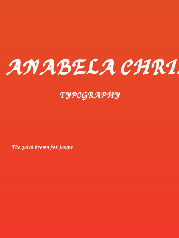 Anabela Christmas OTF Personal Regular Poster