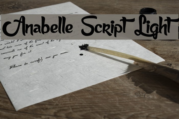 Anabelle Script Light Font - FFonts.net