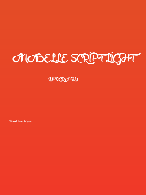 Anabelle Script Light Poster