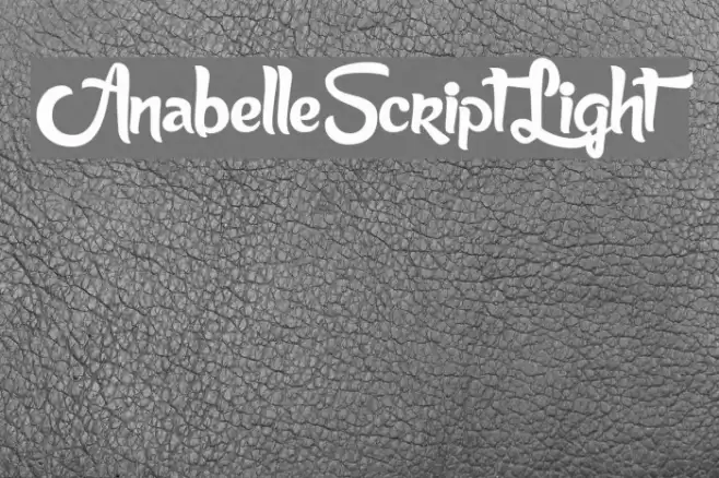 AnabelleScriptLight Font examples