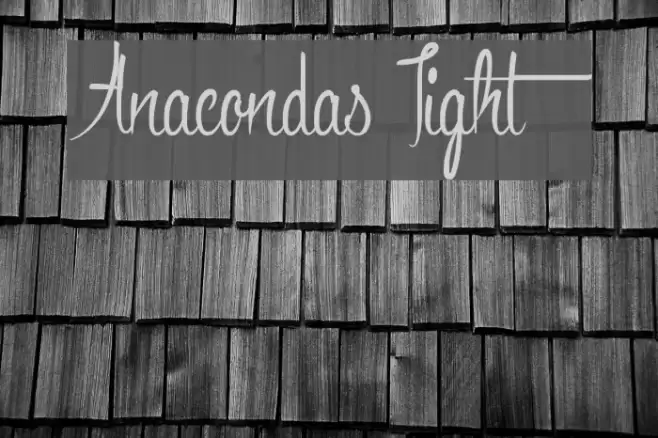 Anacondas Light Font examples