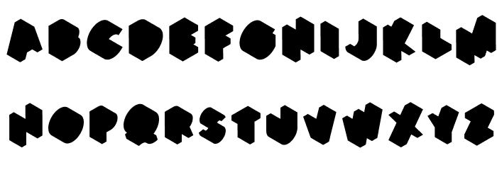 Anaglyph Isometric Polices MINUSCULES