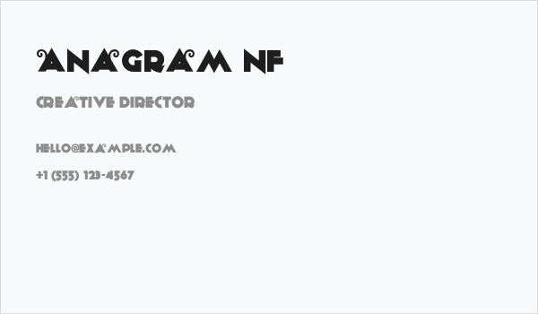 Anagram NF Business Card