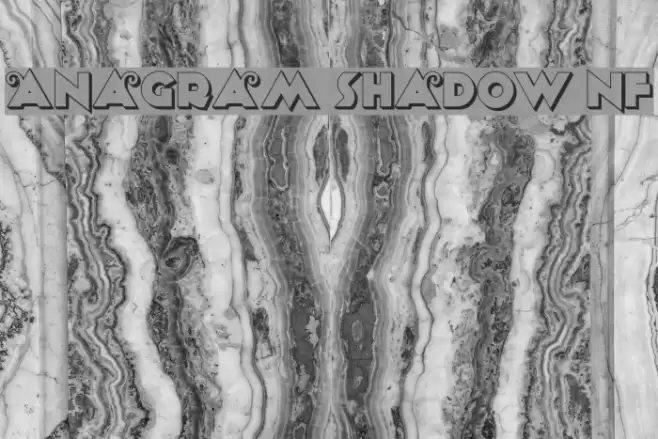 Anagram Shadow NF Шрифта examples