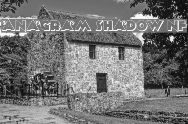 Anagram Shadow NF Шрифта examples