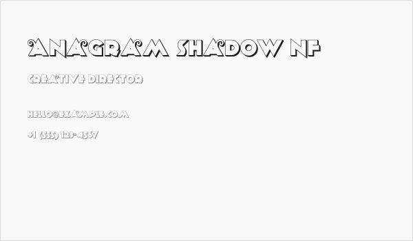Anagram Shadow NF Business Card