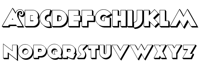 AnagramNFShadow Font LOWERCASE