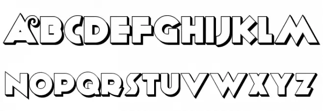 AnagramNFShadow Font LOWERCASE