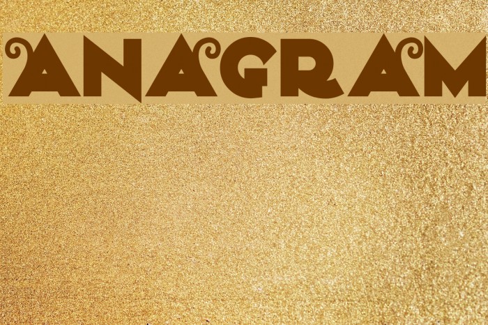 Anagram Font examples