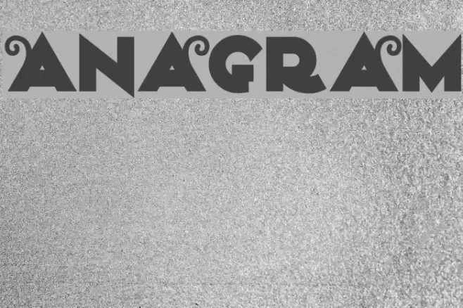 Anagram Font examples