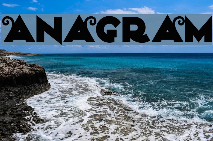Anagram Font examples