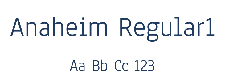 Anaheim Regular1 Font Preview