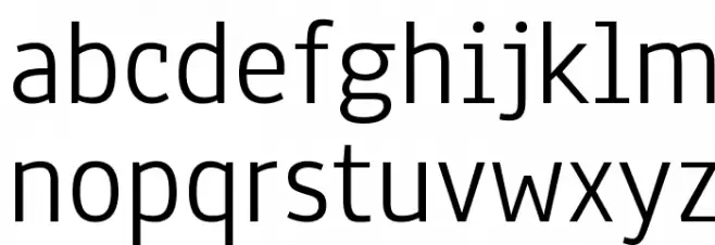 Anaheim Regular Schriftart Kleinbuchstaben