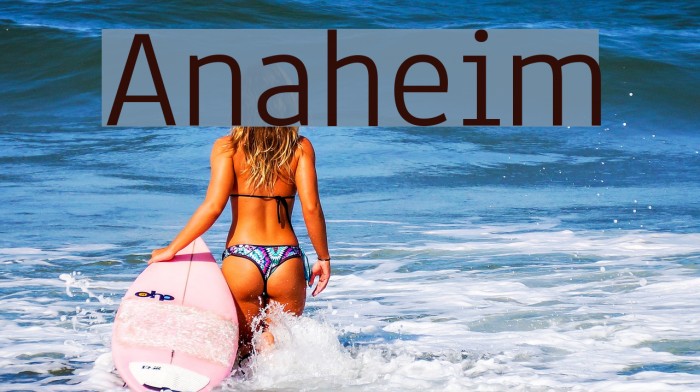 Anaheim Font examples