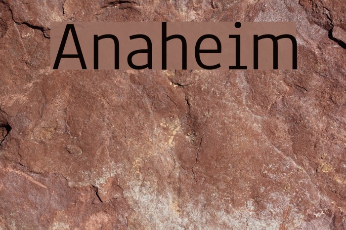 Anaheim Font examples