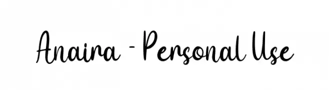 Anaira - Personal Use  नि: शुल्क फ़ॉन्ट्स डाउनलोड