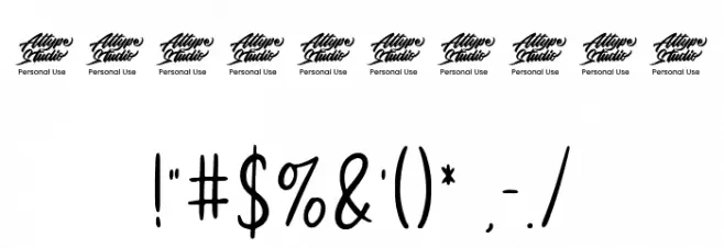 Anaira - Personal Use Font OTHER CHARS