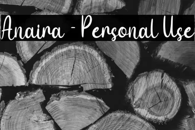 Anaira - Personal Use Font examples