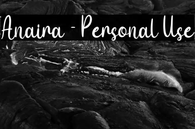 Anaira - Personal Use Font examples