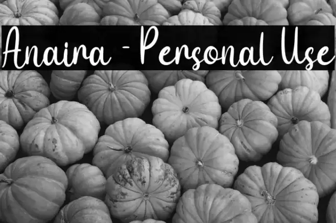 Anaira - Personal Use Font examples