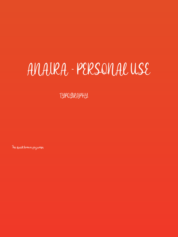Anaira - Personal Use Poster