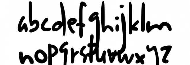 Anak Anak フォント 小文字