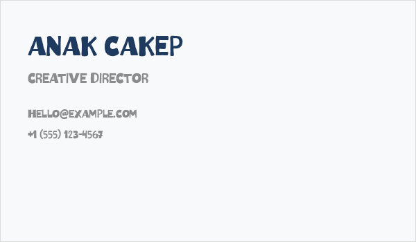 Anak Cakep Business Card