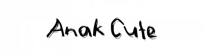 Anak Cute  Frei Schriftart Herunterladen
