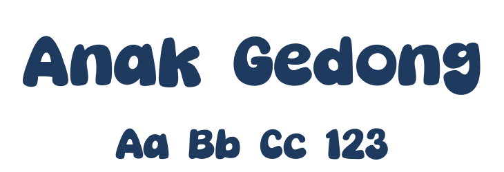 Anak Gedong Font Preview