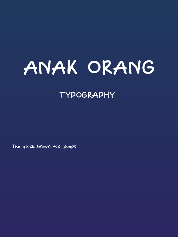 Anak Orang Poster