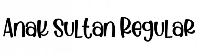 Anak Sultan Regular  Frei Schriftart Herunterladen