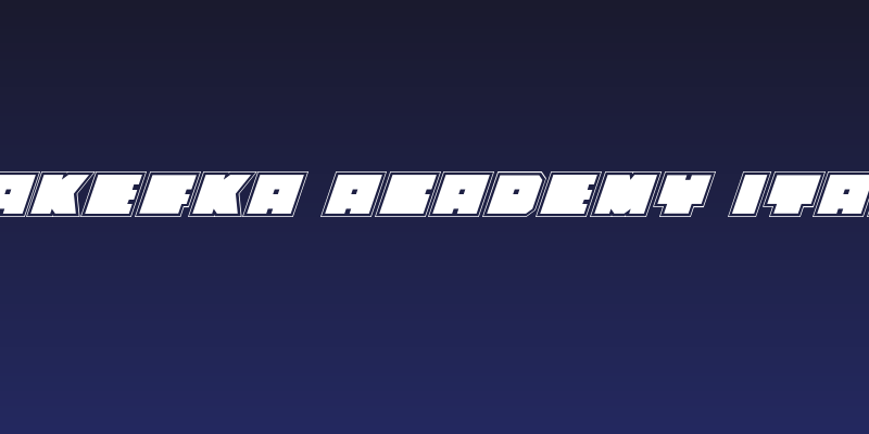 Anakefka Academy Italic Social Header