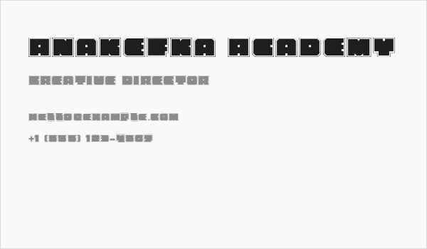 Anakefka Academy Business Card