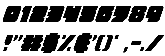 Anakefka Condensed Italic Font OTHER CHARS