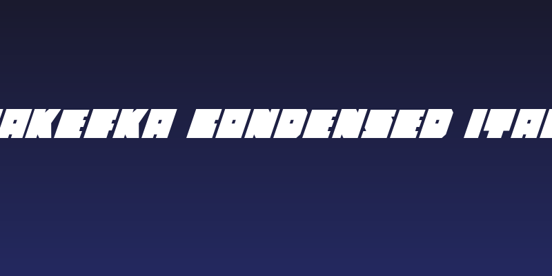 Anakefka Condensed Italic Social Header
