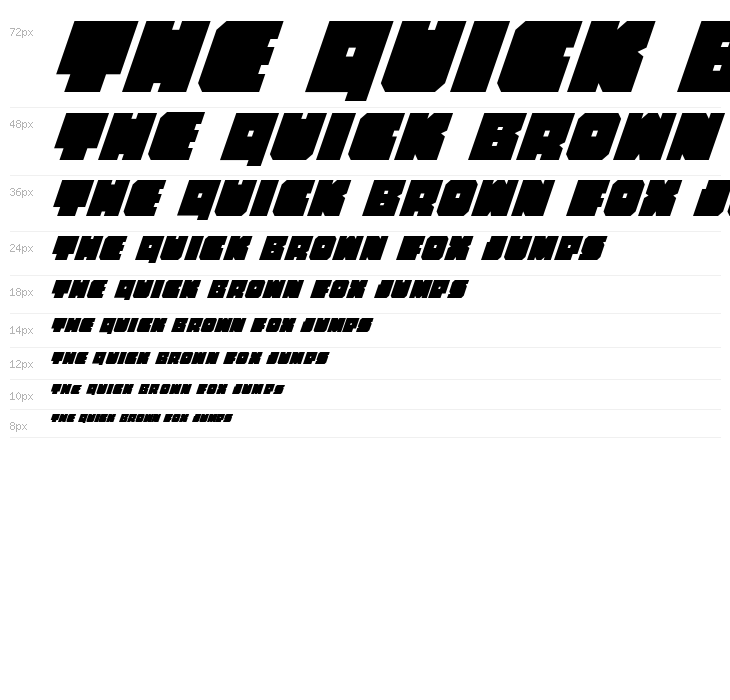 Anakefka Condensed Italic Waterfall