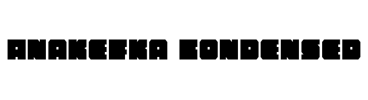 Anakefka Condensed Font