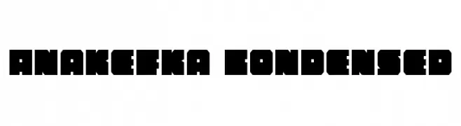 Anakefka Condensed  Frei Schriftart Herunterladen