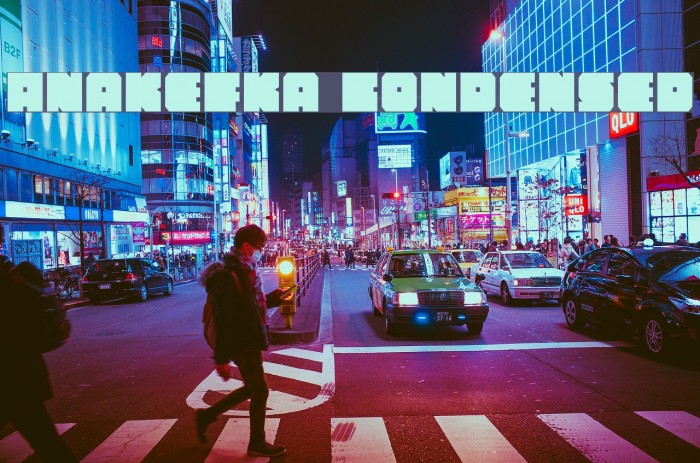 Anakefka Condensed Font examples