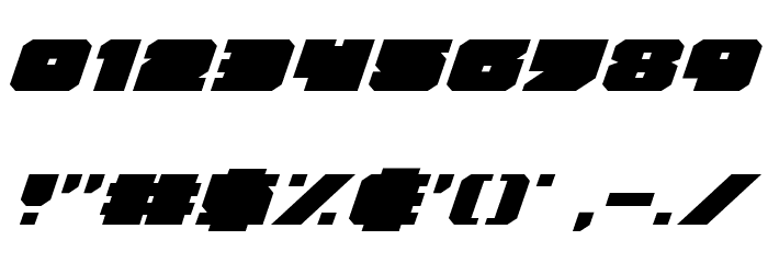 Anakefka Expanded Italic Font OTHER CHARS