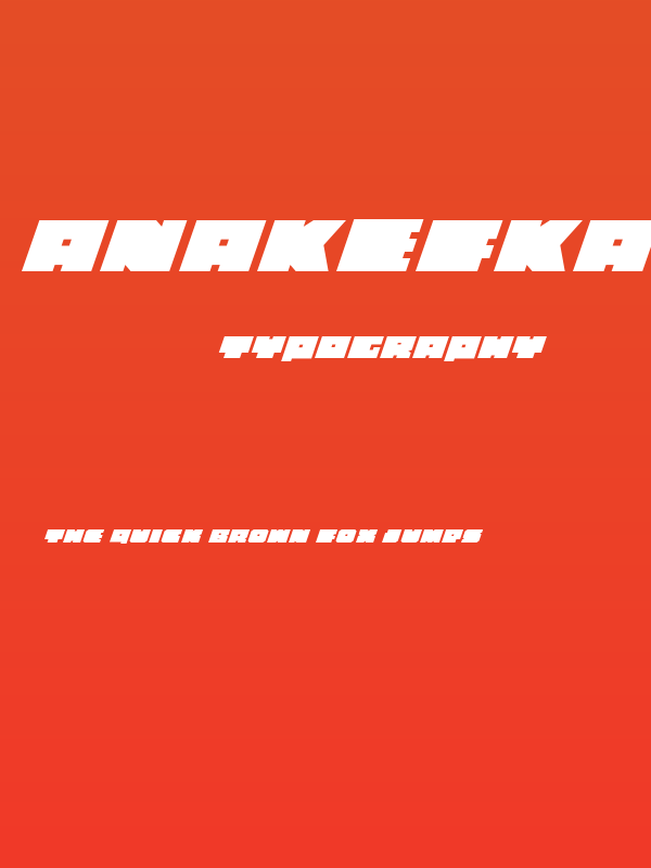 Anakefka Expanded Italic Poster